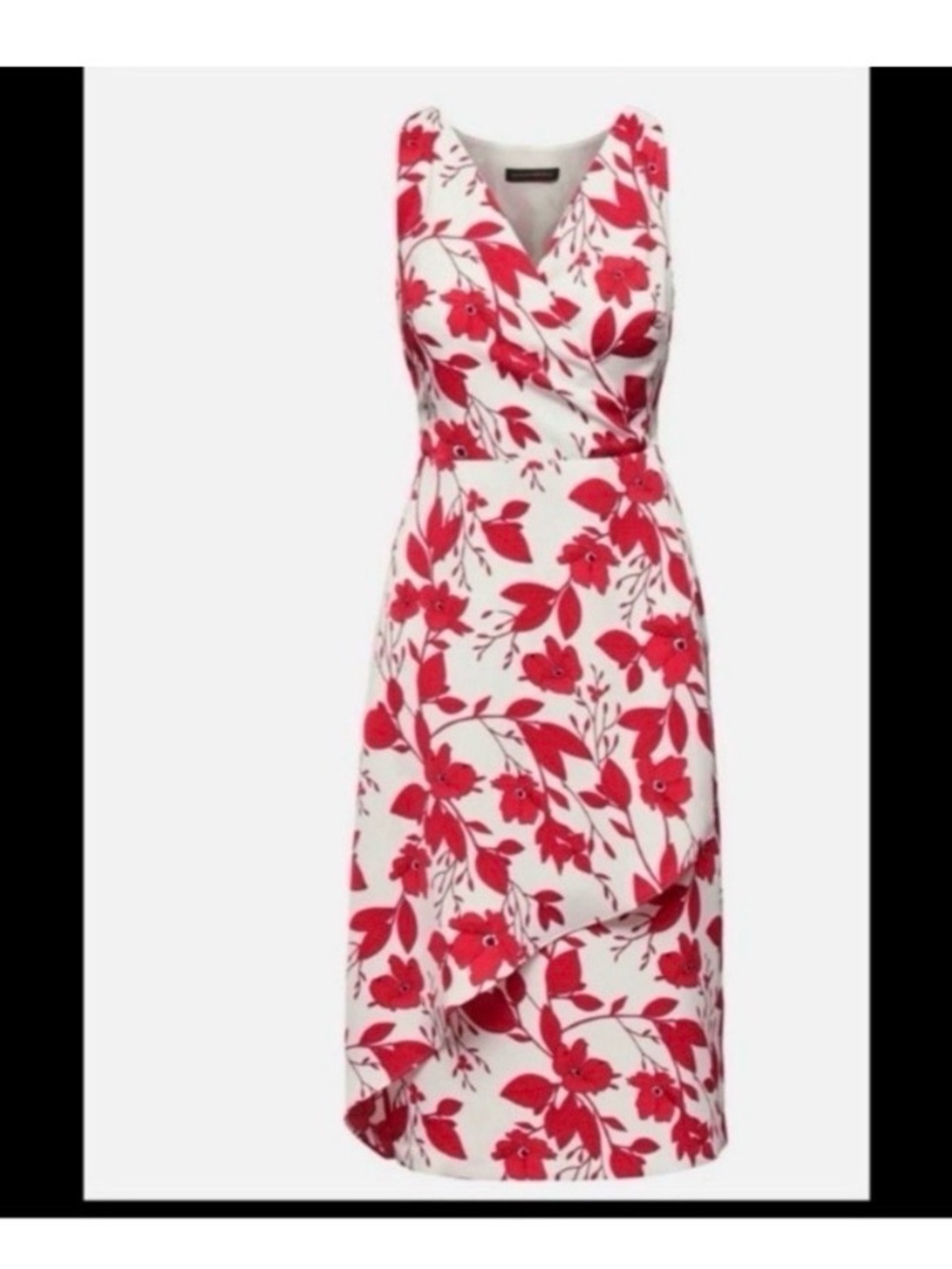 BANANA REPUBLIC White Floral Print Midi Dress - Picture 5 of 9